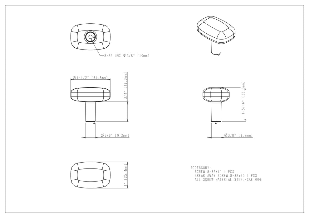 Loxley Cabinet Knob by Jeffrey Alexander