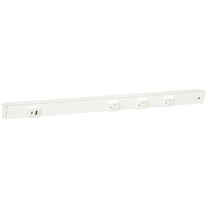 Task Lighting Slim Profile APT Series Under-Cabinet Angled Power Strip with USB-A/C