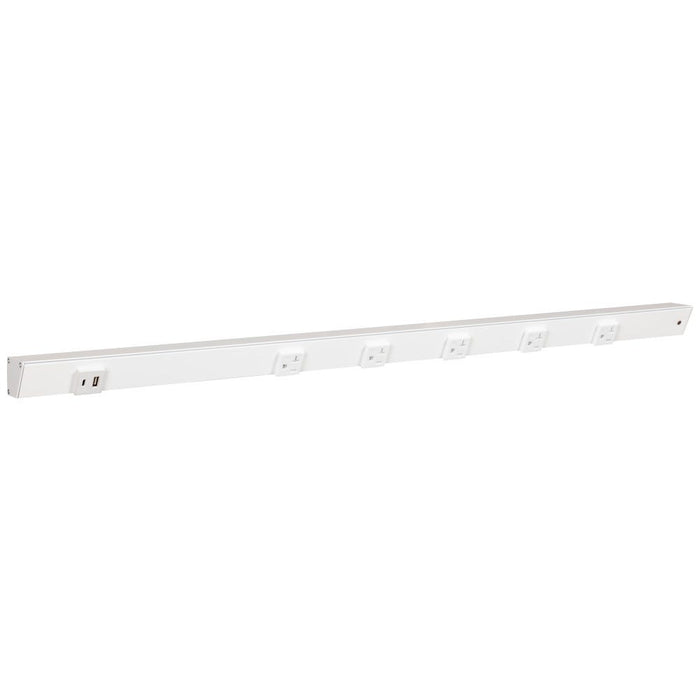 Task Lighting Slim Profile APT Series Under-Cabinet Angled Power Strip with USB-A/C