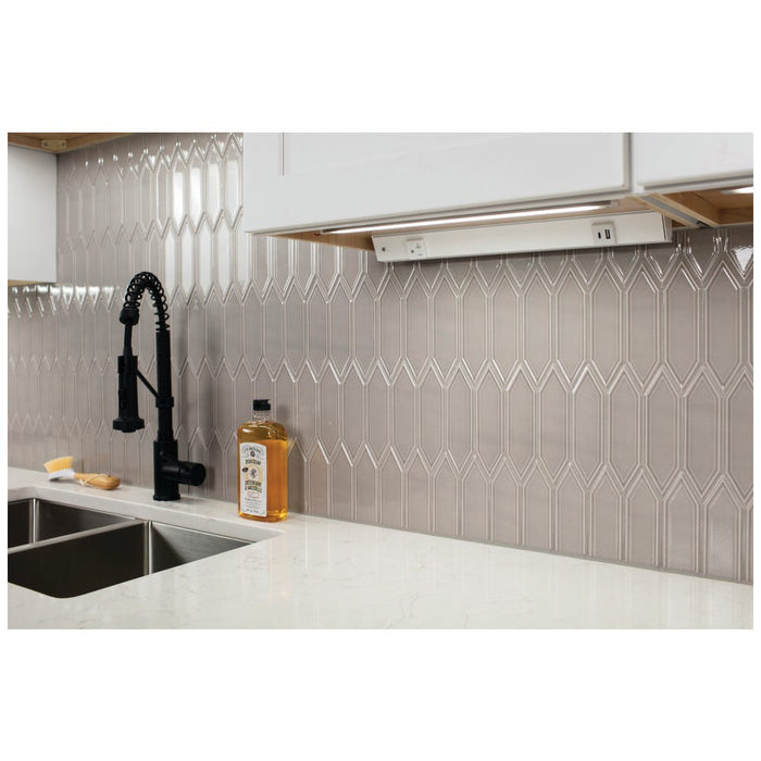 Task Lighting Slim Profile APT Series Under-Cabinet Angled Power Strip with USB-A/C