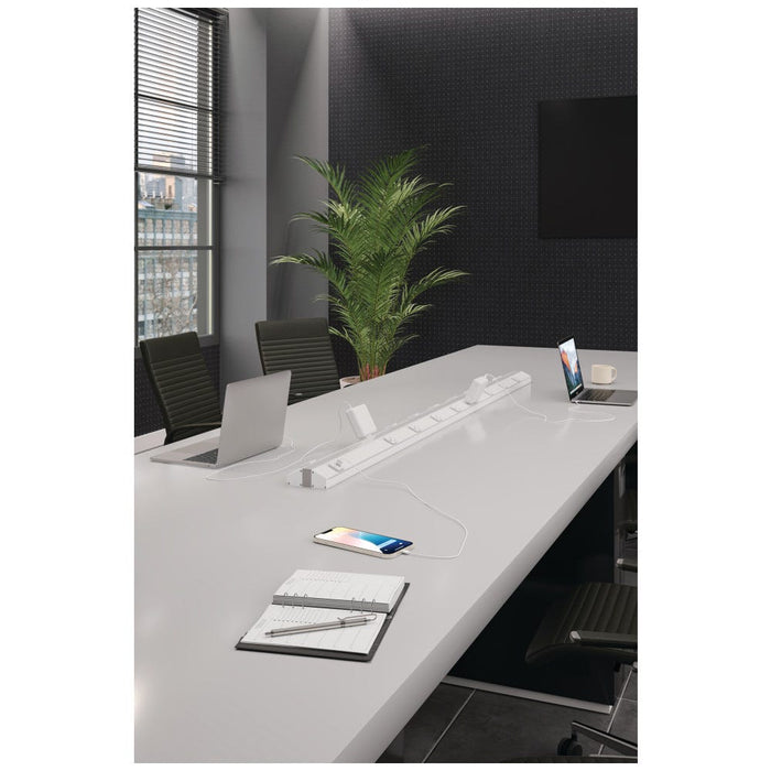 Task Lighting Slim Profile APT Series Under-Cabinet Angled Power Strip with USB-A/C