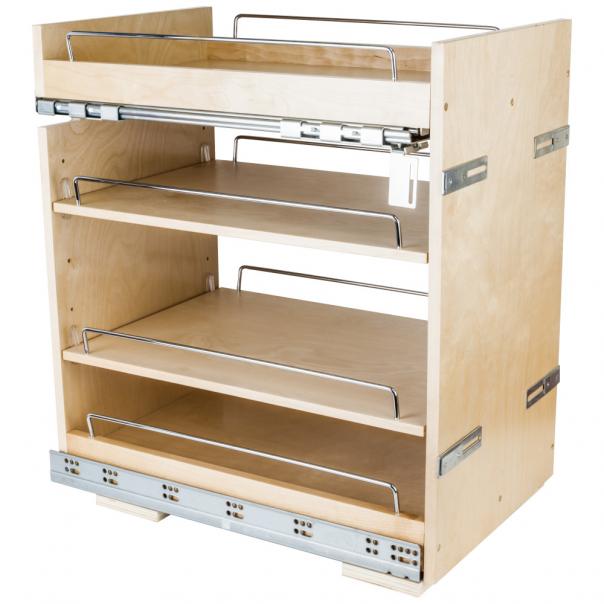 "No Wiggle" Base Cabinet Soft-Close Pullout | Patented Anti-Wobble Kitchen Cabinet Organizer