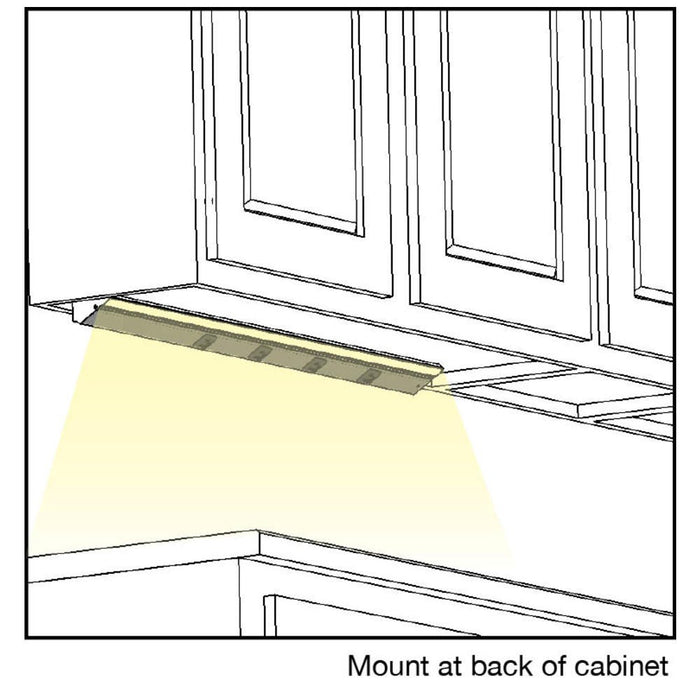 Task Lighting RM Series Tunable White Lighted Power Strip | Under-Cabinet LED Lighting & Hardwired Power