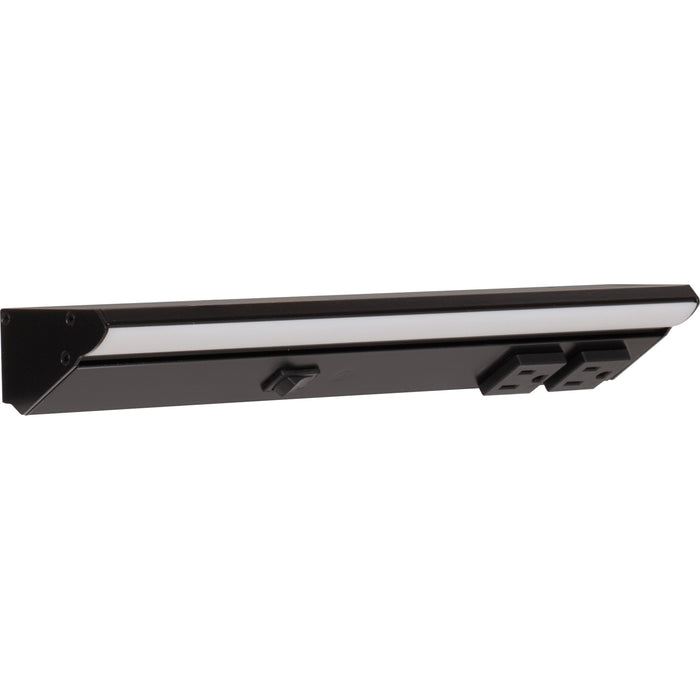 Task Lighting DV Series Single White Lighted Power Strip | Built-In Power Under-Cabinet LED Lighting & Outlets