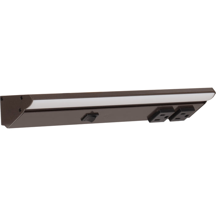 Task Lighting DV Series Single White Lighted Power Strip | Built-In Power Under-Cabinet LED Lighting & Outlets