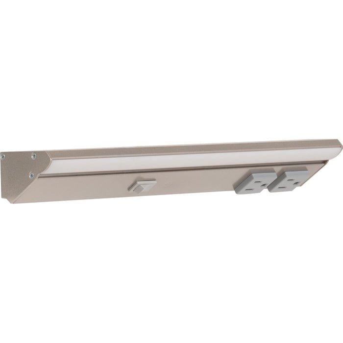 Task Lighting DV Series Single White Lighted Power Strip | Built-In Power Under-Cabinet LED Lighting & Outlets