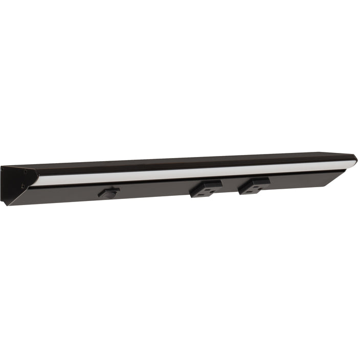 Task Lighting DV Series Single White Lighted Power Strip | Built-In Power Under-Cabinet LED Lighting & Outlets