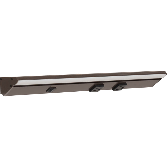 Task Lighting DV Series Single White Lighted Power Strip | Built-In Power Under-Cabinet LED Lighting & Outlets