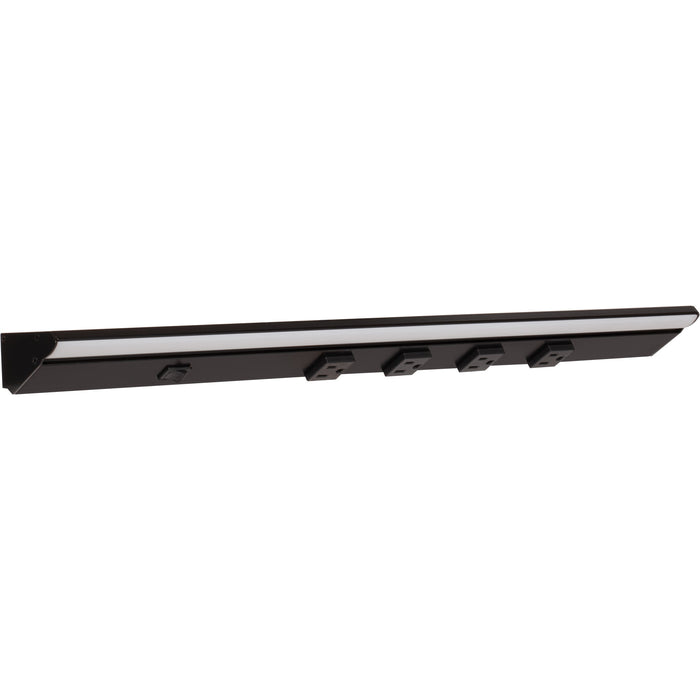 Task Lighting DV Series Single White Lighted Power Strip | Built-In Power Under-Cabinet LED Lighting & Outlets