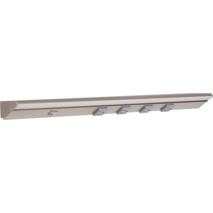 Task Lighting DV Series Single White Lighted Power Strip | Built-In Power Under-Cabinet LED Lighting & Outlets
