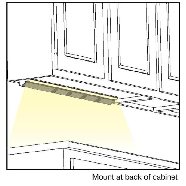 Task Lighting RM Series Single White Lighted Power Strip | Under-Cabinet LED Lighting & Hardwired Power