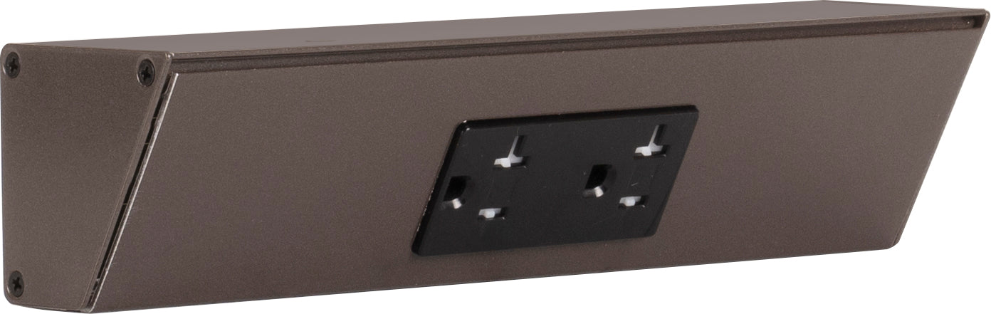 Task Lighting Tamper-Resistant Series Under-Cabinet Angled Power Strip