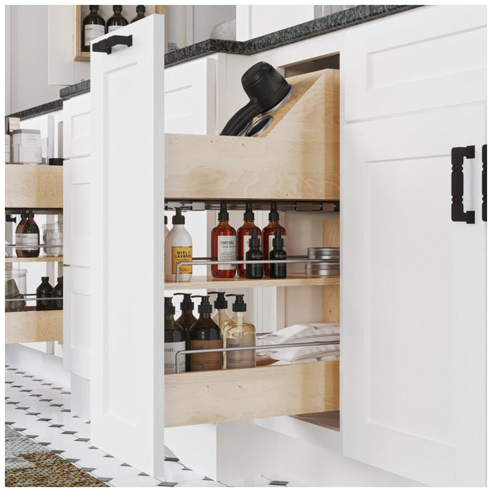 Grooming Insert for Vanity Pullout | Hair Dryer & Hot Tool Organizer with Heat-Shielded Canisters