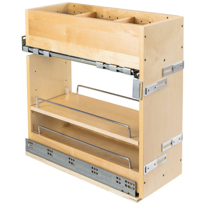8" "No Wiggle" Soft-Close Vanity Cabinet Pullout | Patented Anti-Wobble Bathroom Organizer