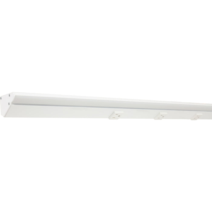 Task Lighting RM Series Single White Lighted Power Strip | Under-Cabinet LED Lighting & Hardwired Power
