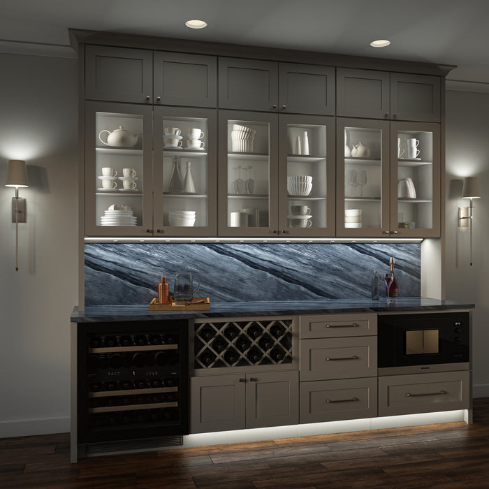 Task Lighting RM Series Single White Lighted Power Strip | Under-Cabinet LED Lighting & Hardwired Power