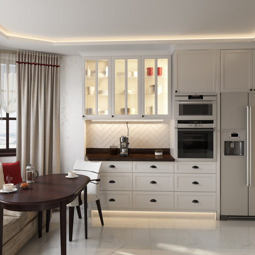 Task Lighting RM Series Single White Lighted Power Strip | Under-Cabinet LED Lighting & Hardwired Power