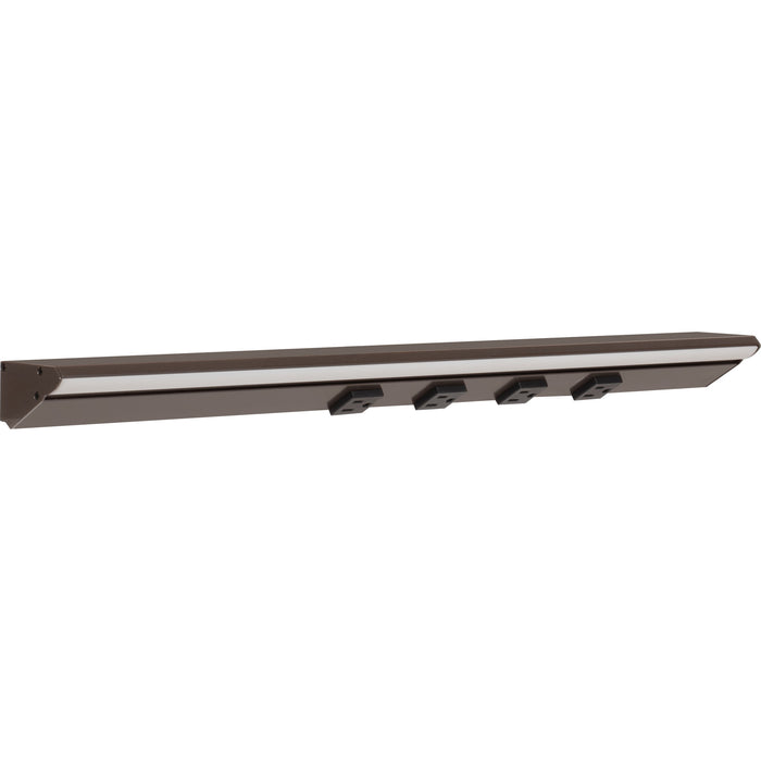 Task Lighting RM Series Single White Lighted Power Strip | Under-Cabinet LED Lighting & Hardwired Power
