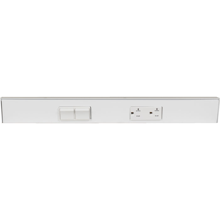 Task Lighting TRS Series Under Cabinet Angled Power Strip with Switch