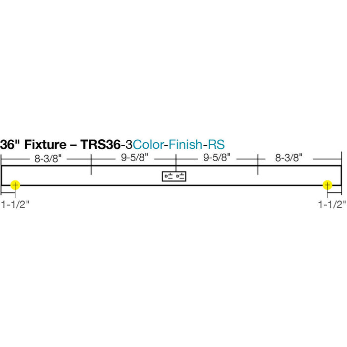 Task Lighting TRS Series Under Cabinet Angled Power Strip with Switch