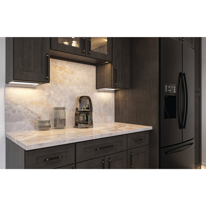 Task Lighting DV Series Single White Lighted Power Strip | Built-In Power Under-Cabinet LED Lighting & Outlets