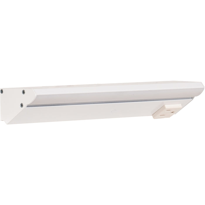 Task Lighting RM Series Single White Lighted Power Strip | Under-Cabinet LED Lighting & Hardwired Power