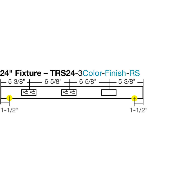Task Lighting TRS Series Under Cabinet Angled Power Strip with Switch
