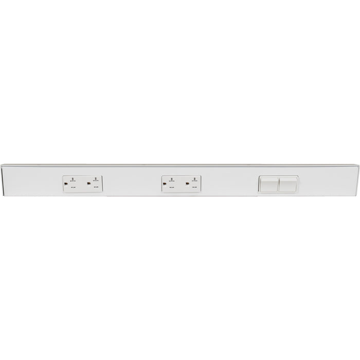Task Lighting TRS Series Under Cabinet Angled Power Strip with Switch