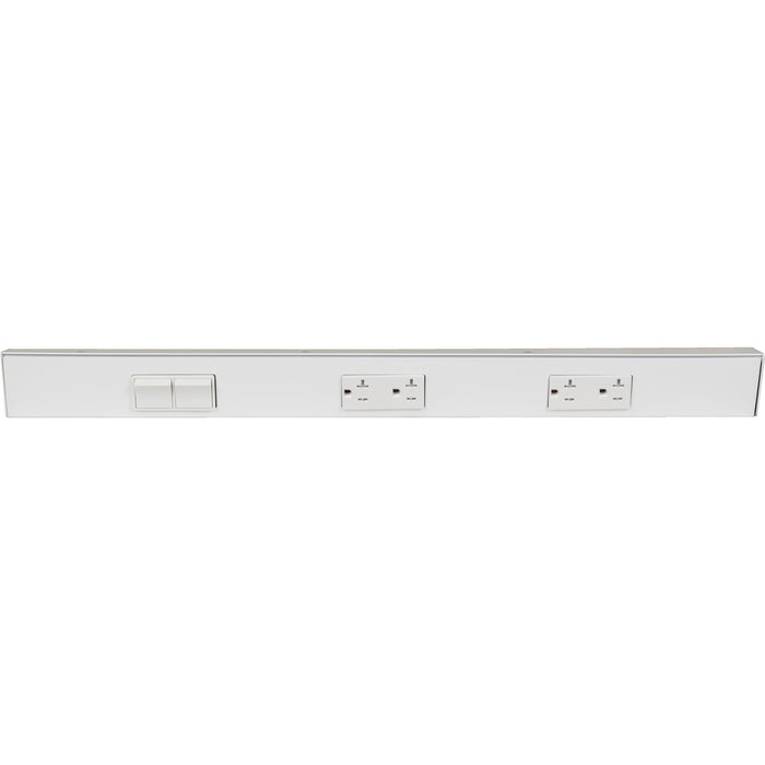 Task Lighting TRS Series Under Cabinet Angled Power Strip with Switch