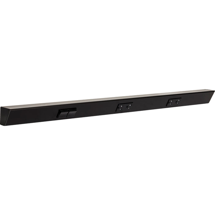 Task Lighting TR Series Angled Power Strip with Switch - Black, 36", Switch on Left