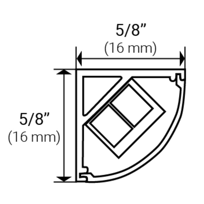 Task Lighting LV2P Angled Linear Fixture, 225 Lm/Ft