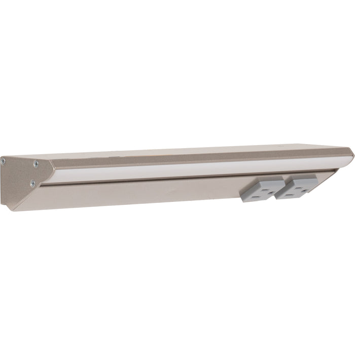 Task Lighting RM Series Single White Lighted Power Strip | Under-Cabinet LED Lighting & Hardwired Power