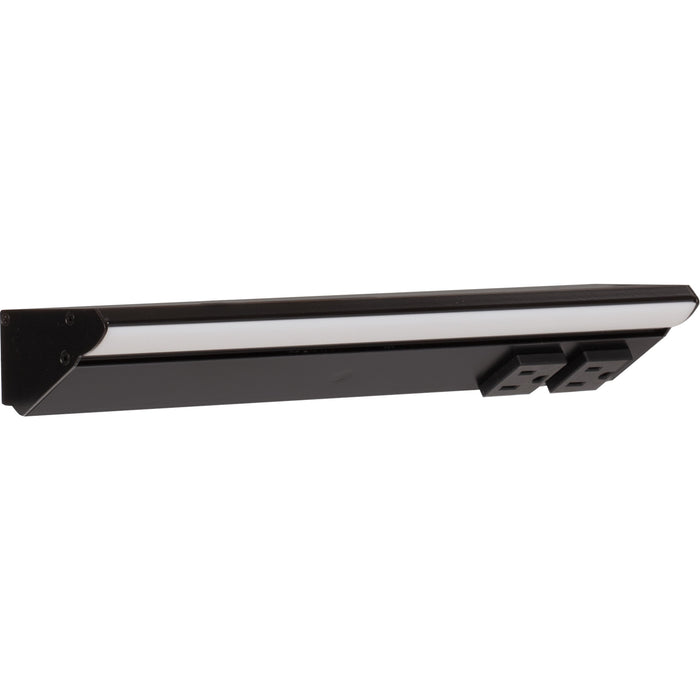 Task Lighting RM Series Single White Lighted Power Strip | Under-Cabinet LED Lighting & Hardwired Power