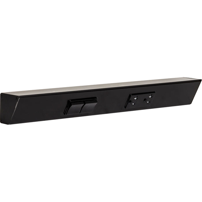 Task Lighting TR Series Angled Power Strip with Switch - Black, 18", Switch on Left