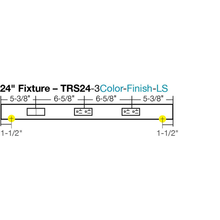 Task Lighting TRS Series Under Cabinet Angled Power Strip with Switch
