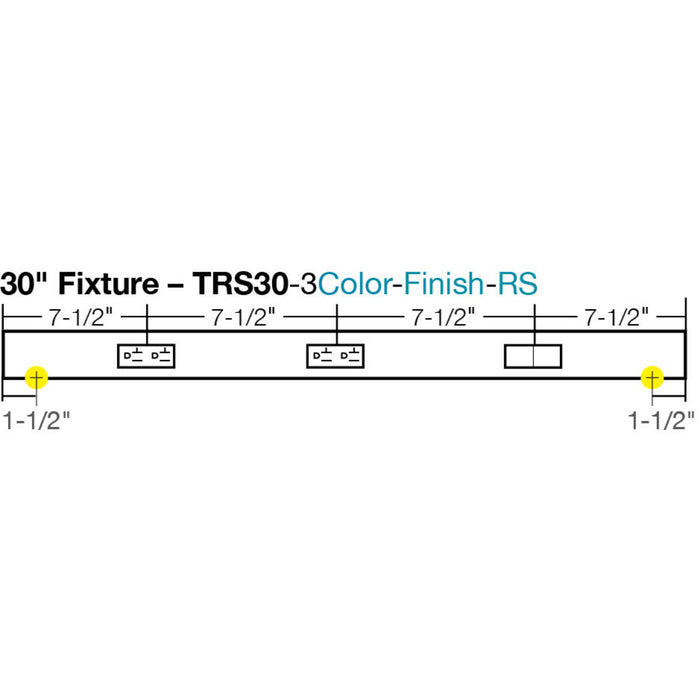 Task Lighting TRS Series Under Cabinet Angled Power Strip with Switch