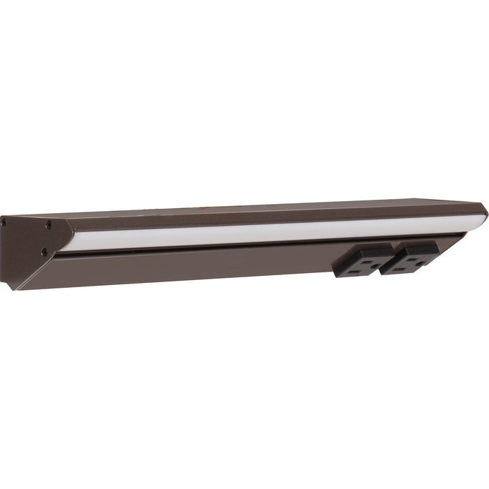 Task Lighting RM Series Single White Lighted Power Strip | Under-Cabinet LED Lighting & Hardwired Power