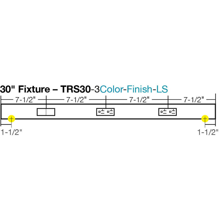 Task Lighting TRS Series Under Cabinet Angled Power Strip with Switch