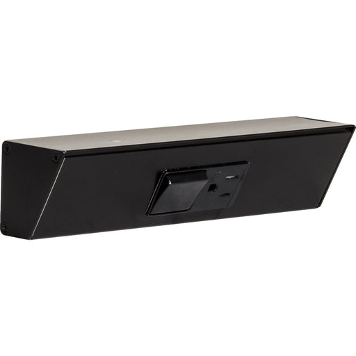 Task Lighting TR Series Angled Power Strip with Switch - Black, 9", Switch on Right