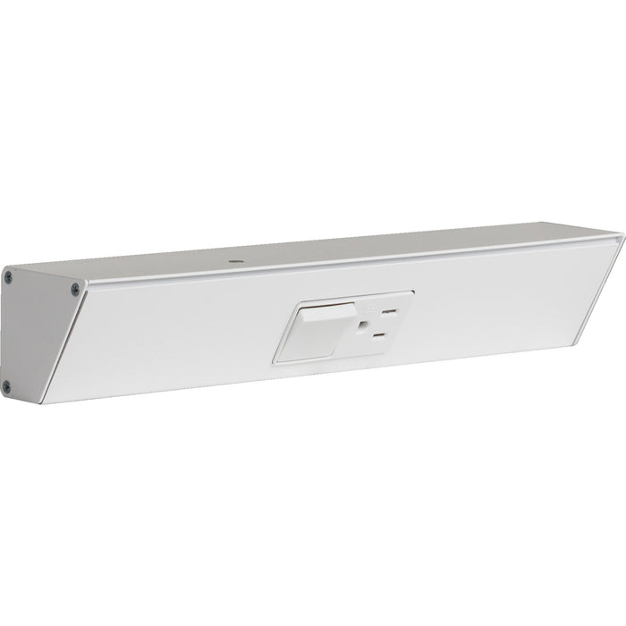 Task Lighting TR Series Angled Power Strip with Switch - White, 12", Switch on Right