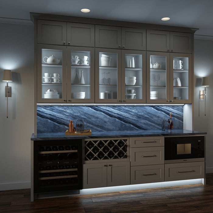 Task Lighting RM Series Single White Lighted Power Strip | Under-Cabinet LED Lighting & Hardwired Power