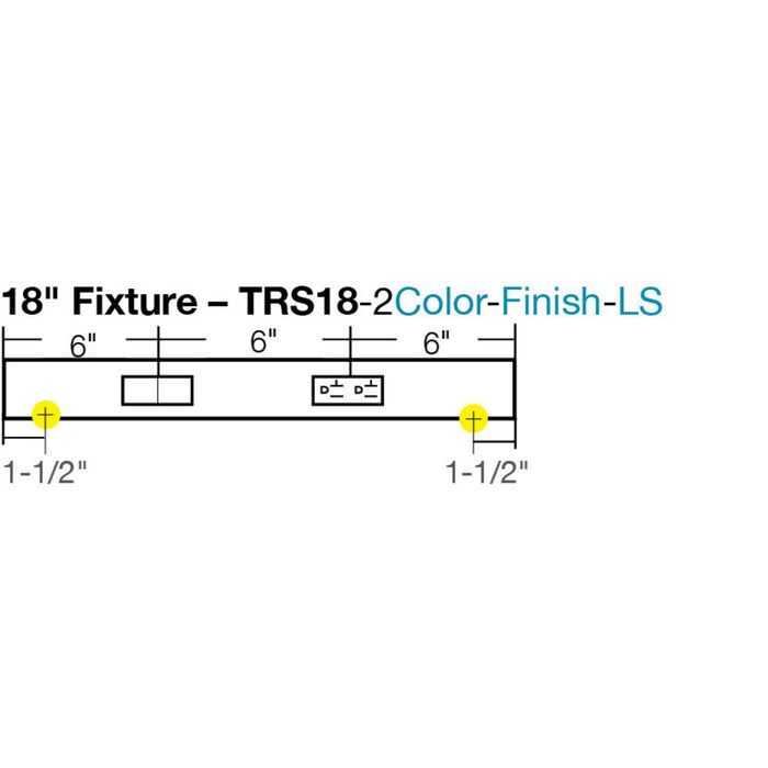Task Lighting TRS Series Under Cabinet Angled Power Strip with Switch
