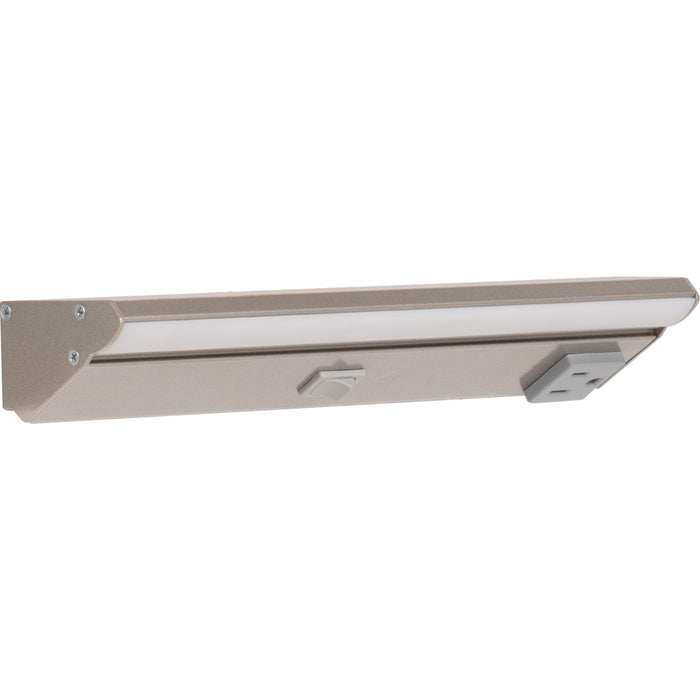 Task Lighting DV Series Single White Lighted Power Strip | Built-In Power Under-Cabinet LED Lighting & Outlets