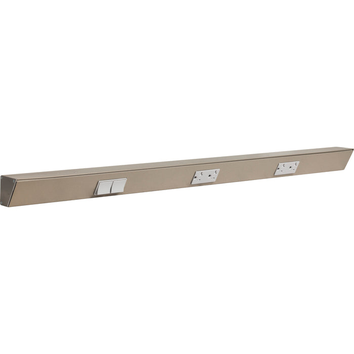 Task Lighting TR Series Angled Power Strip with Switch - Satin Nickel, 36", Switch on Left