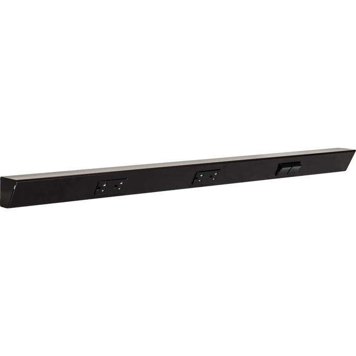 Task Lighting TR Series Angled Power Strip with Switch - Black, 36", Switch on Right